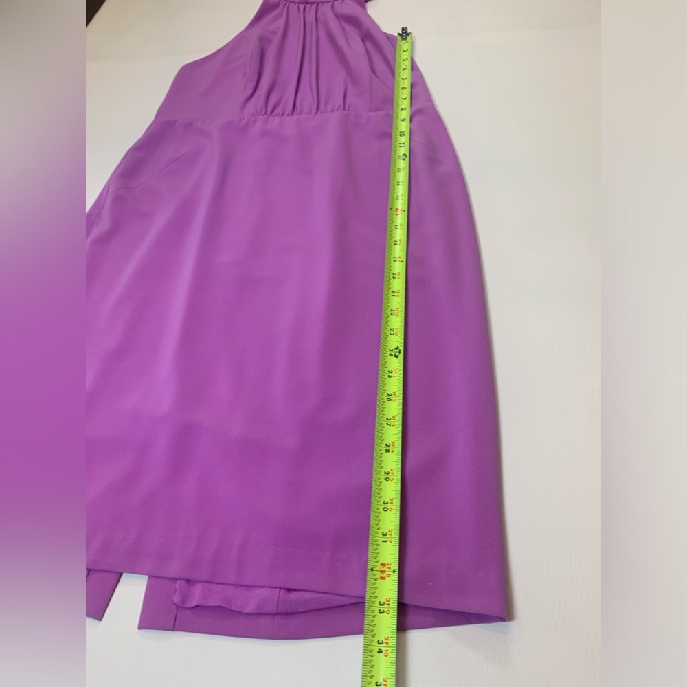 HALSTON womens Sleeveless Mock Neck Dress with Strap Cocktail Dress size 14 (H) - Picture 6 of 12